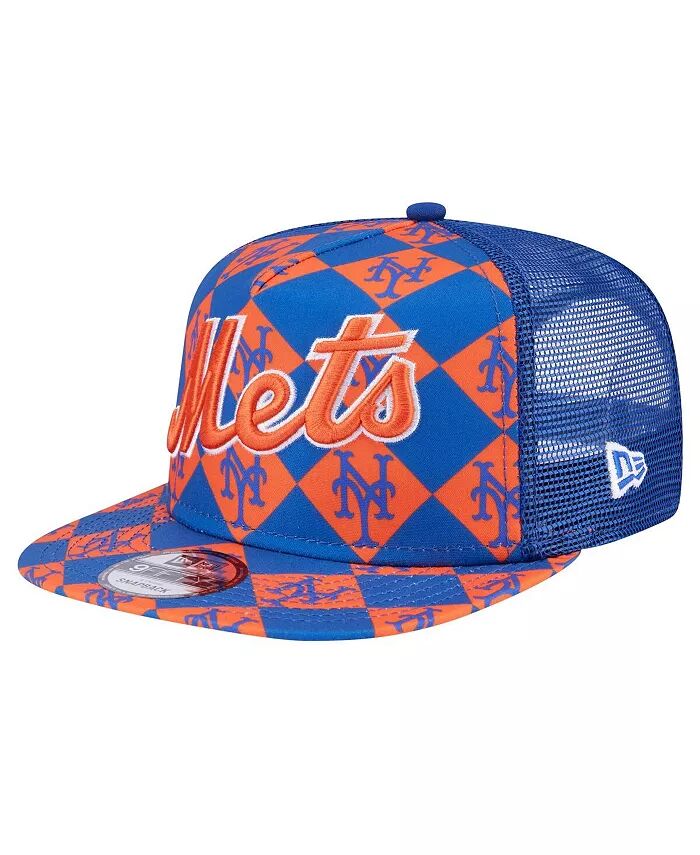 

Мужская бейсболка-кепка с застежкой-молнией Trucker 9FIFTY Royal New York Mets Seeing Diamonds New Era