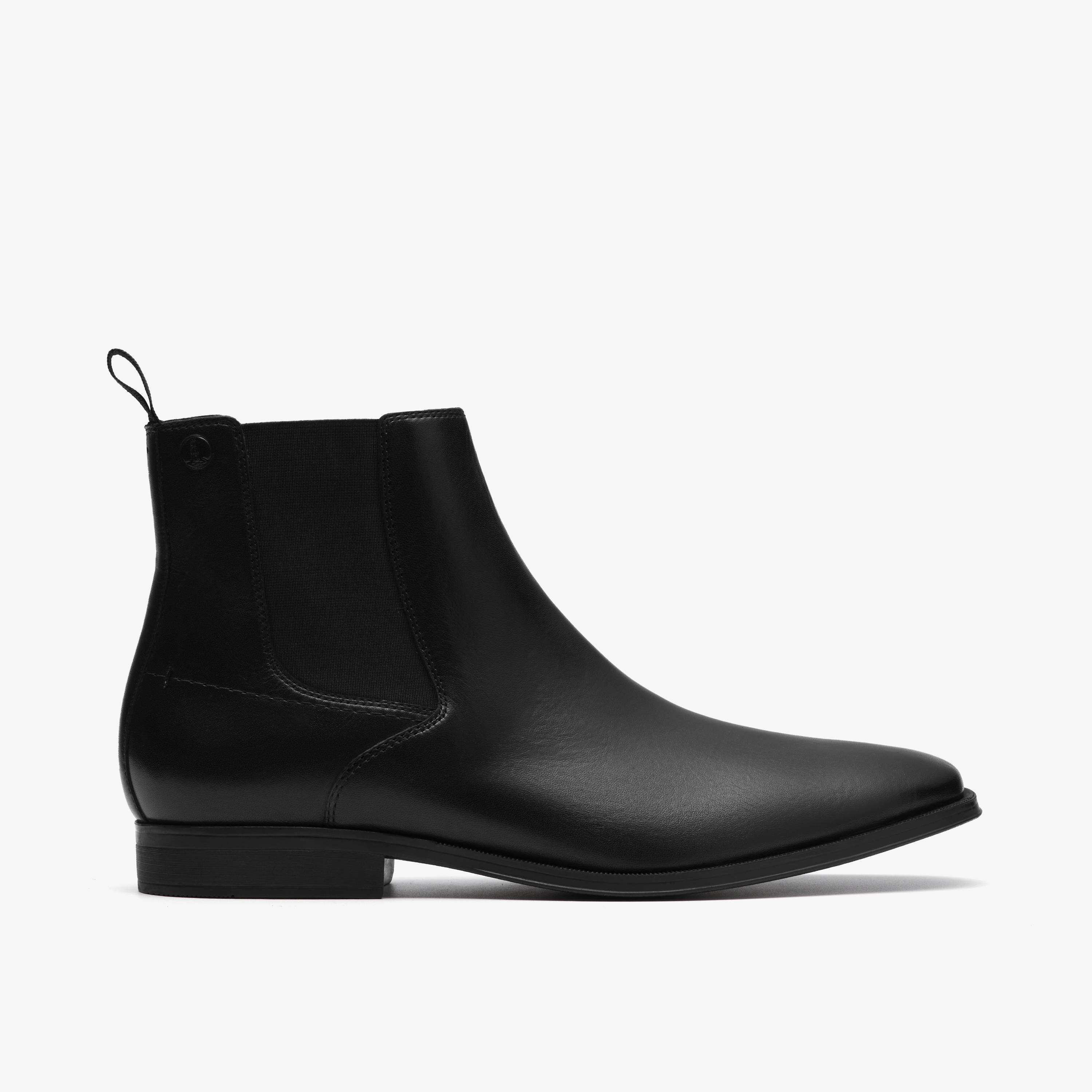 Ботинки Полтон Изи Clarks, Black Leather