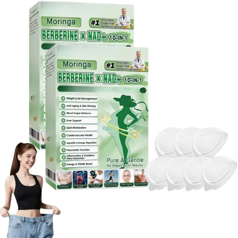 Пластырь с морингой и берберином 10-в-1 с наномикроиглами Bergxperten, White