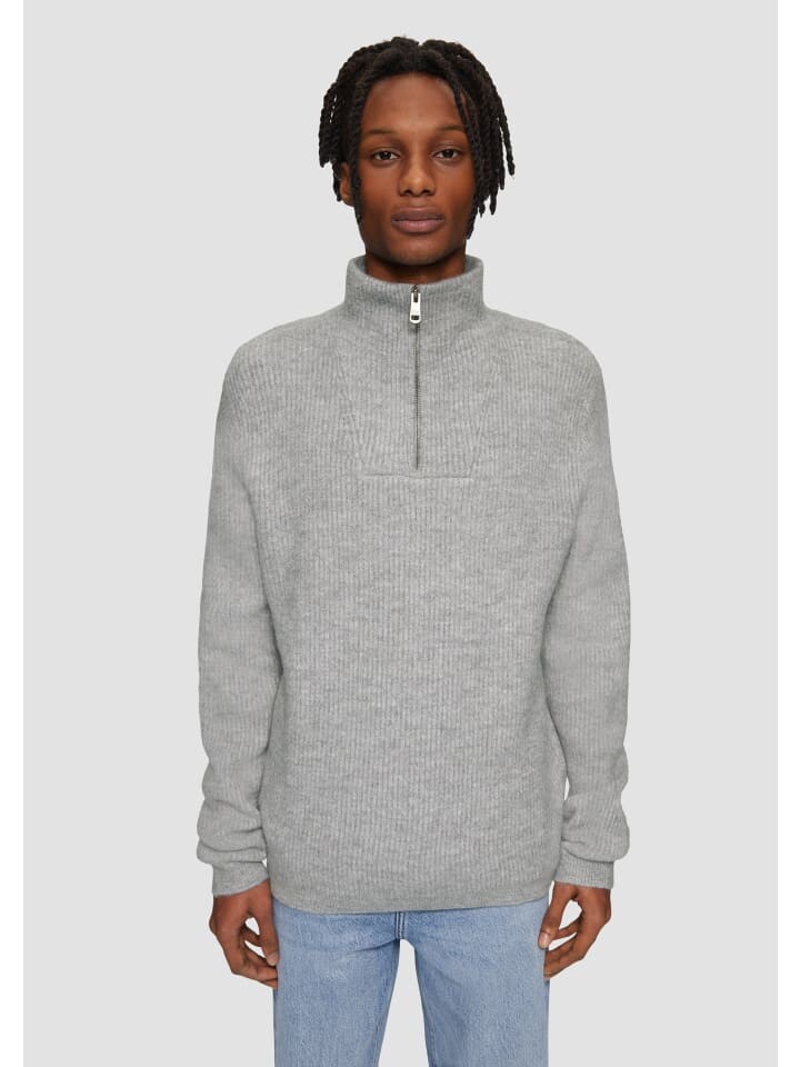 

Пуловер QS Strickpullover langarm, серый