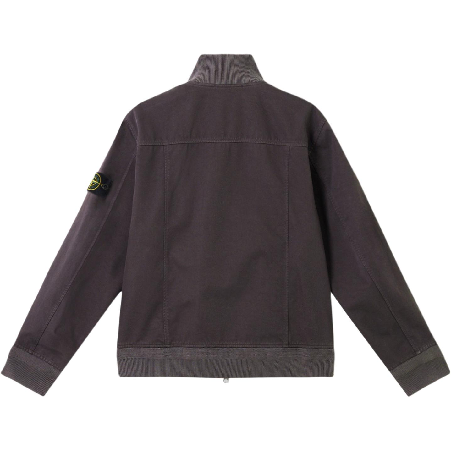 STONE ISLAND Приталенная бомбер с высоким воротником, Charcoal Gray — фото 3