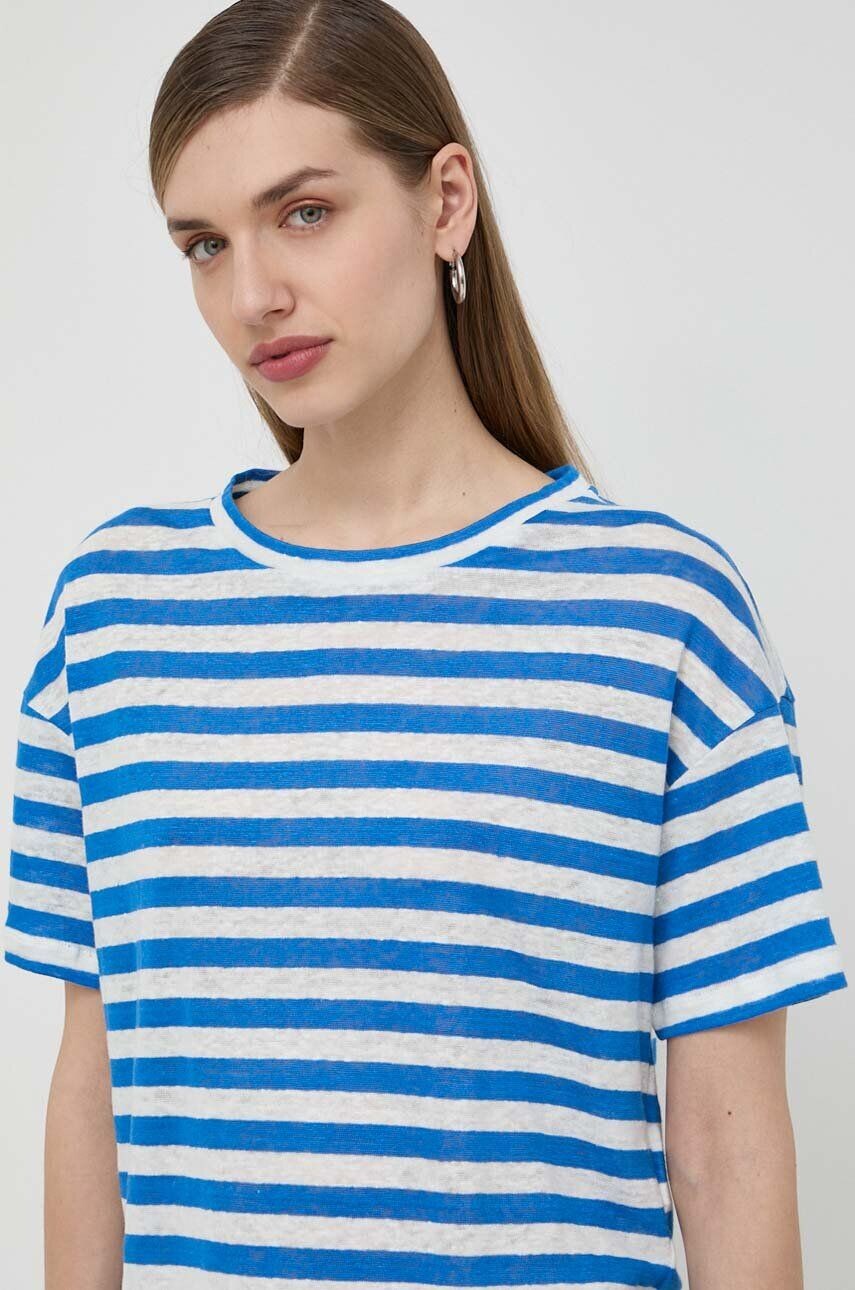 

Льняная футболка Weekend Max Mara, синий