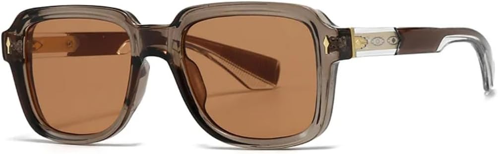 

Солнцезащитные очки для мужчин и женщин - защита UV400 - градиентные линзы, заклепки, большая оправа, подходят для занятий спортом на открытом воздухе и вождения DSVIGF, Tyj371-5