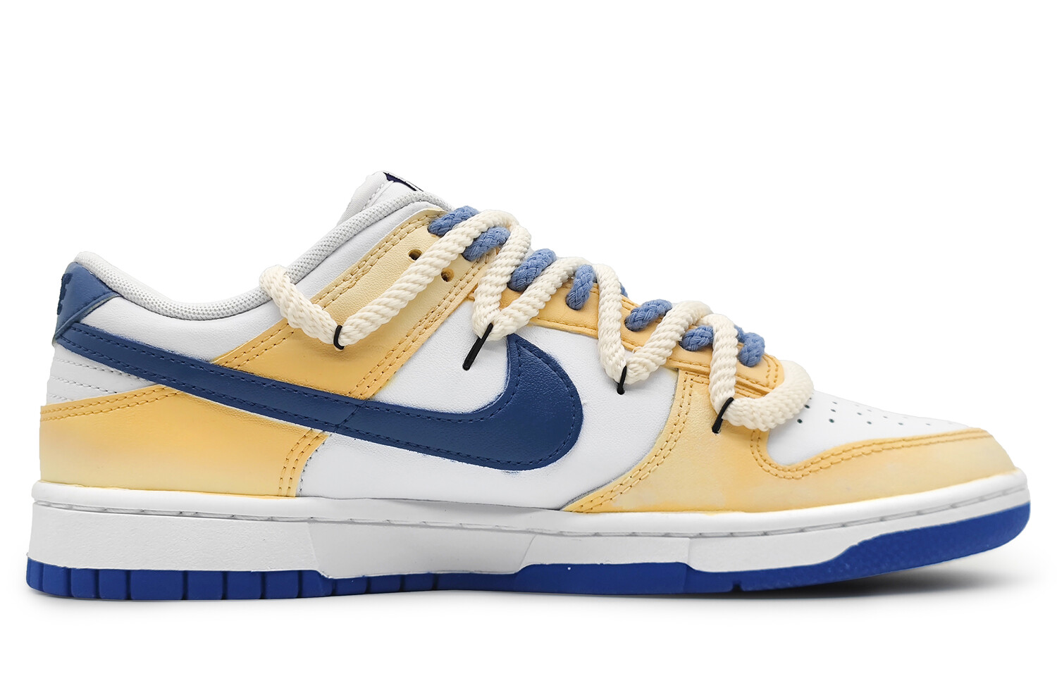 

Кроссовки Nike Dunk Skateboarding Shoes Men Low-top Blue/white, синий/желтый