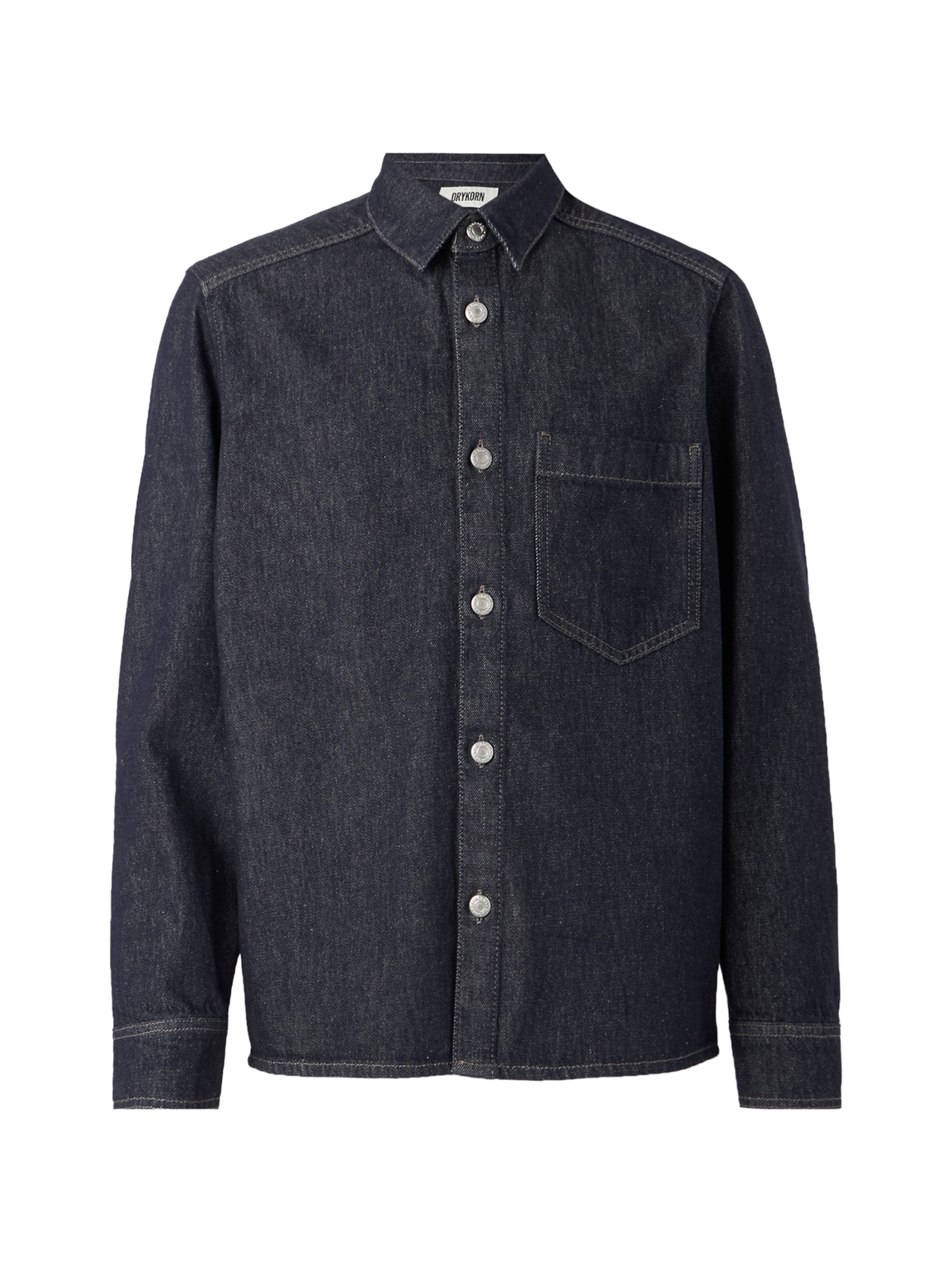 

DRYKORN Рубашка 'DIEGGO' на пуговицах, обычного кроя, темно-синяя