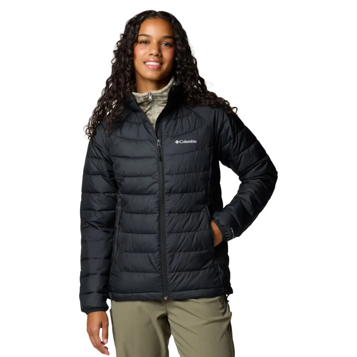 

Женский пуховик Powder Lite II Full Zip Columbia, чёрный