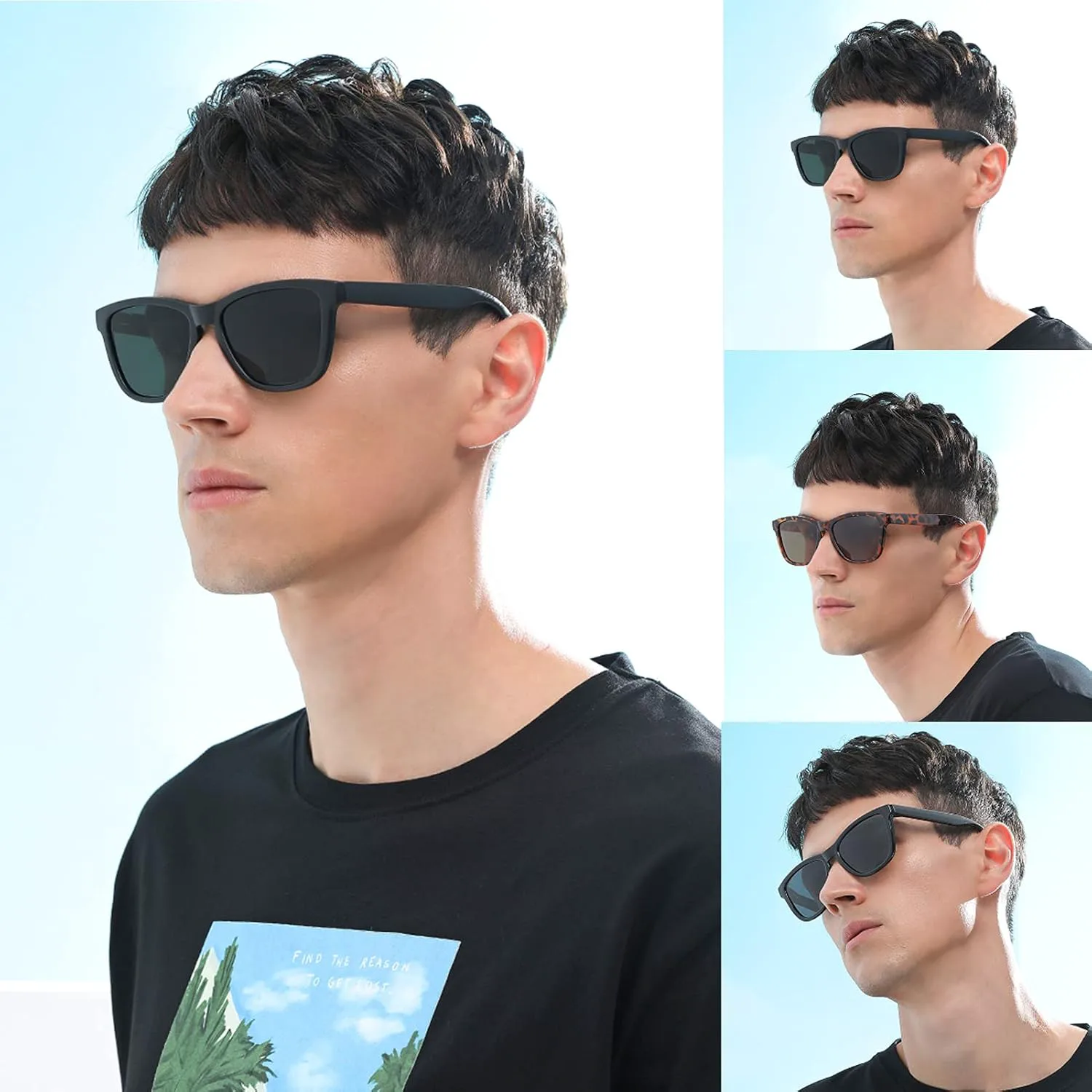 

Поляризованные солнцезащитные очки VIA LEECA для женщин и мужчин, классические ретро-очки квадратной формы с зеркальными линзами, дизайнерский стиль, Black