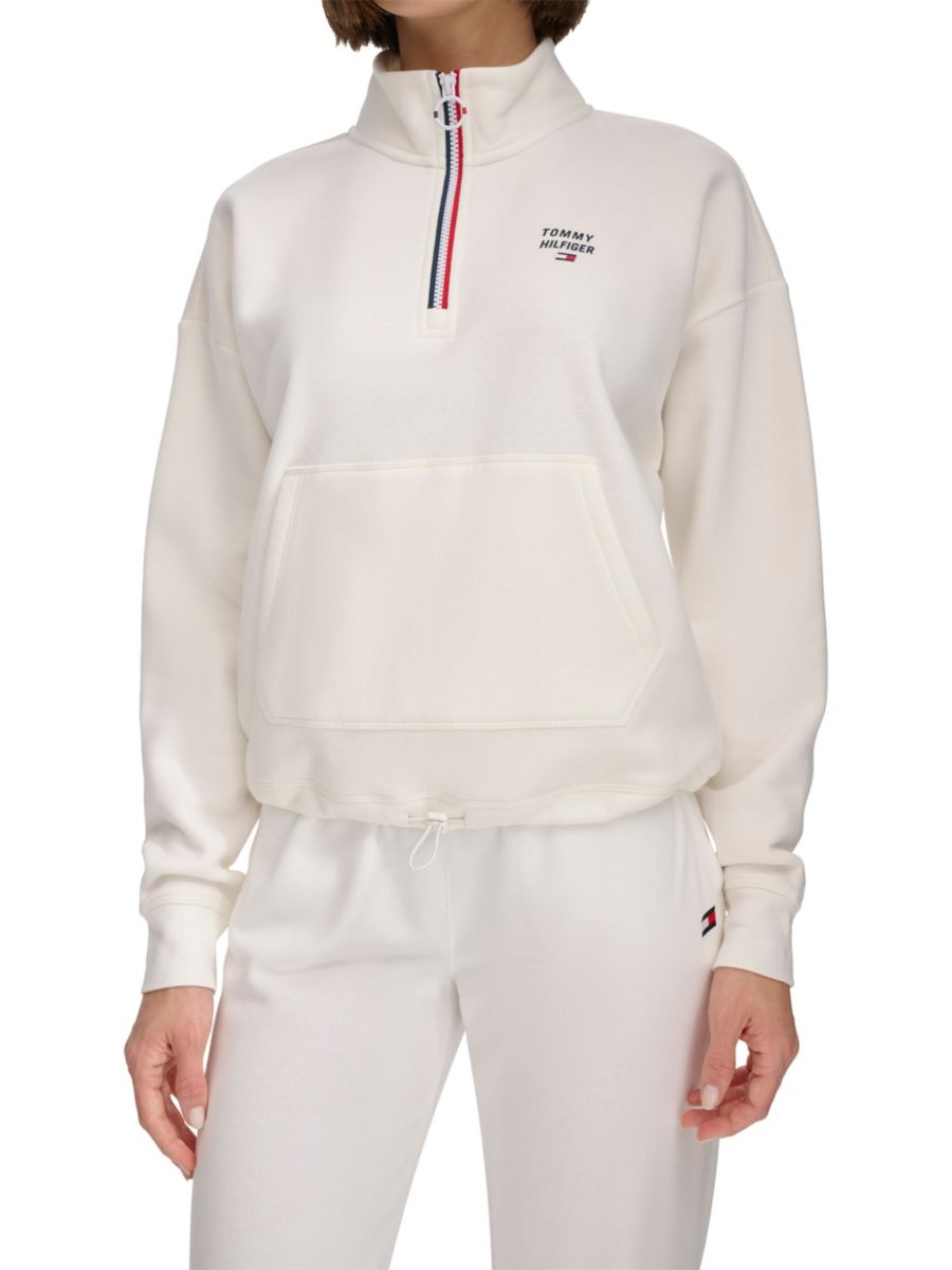 

Флисовая толстовка с логотипом Tommy Hilfiger Sport, цвет Eggshell