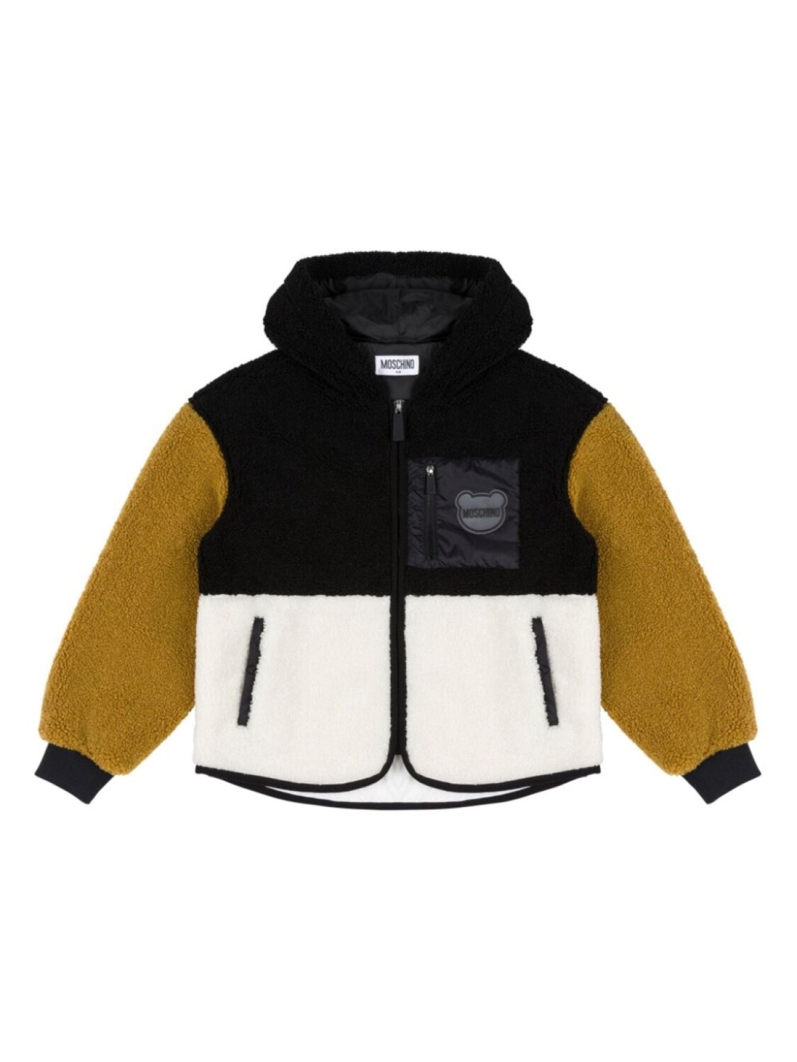 

Moschino Kids куртка с капюшоном и принтом Teddy Bear, нейтральный цвет