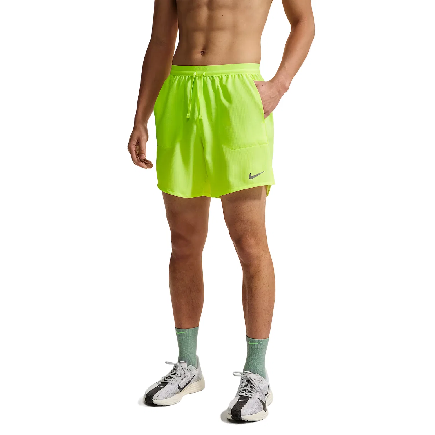 Мужские шорты для бега Dri Fit Nike, Fluorescent Ice Yellow