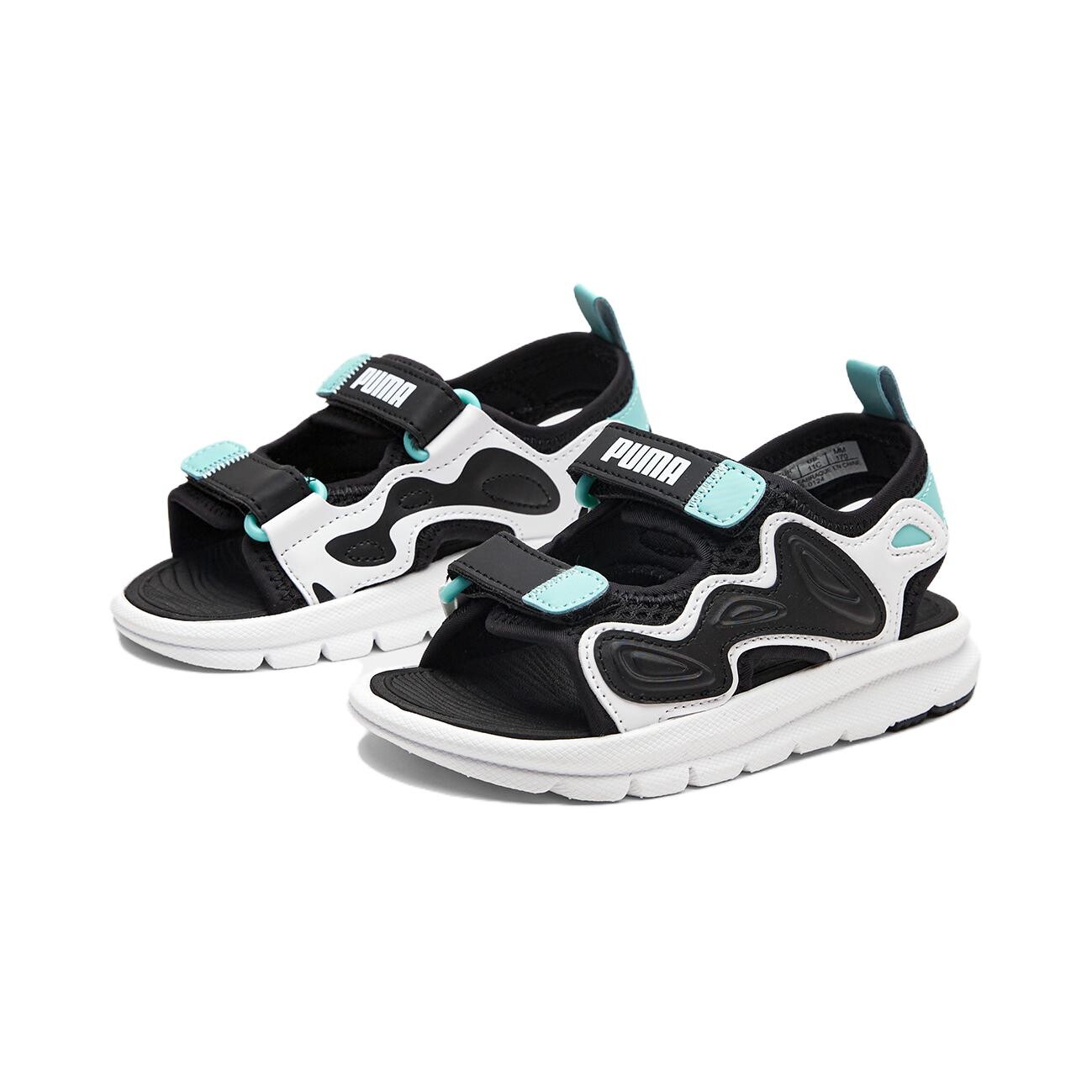 Детские сандалии EVOLVE PS Черный/синий/белый Puma, черный/синий — фото 2
