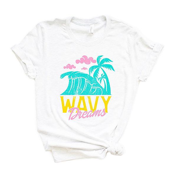 

Футболка с коротким рукавом Wavy dreams Simply Sage Market, White