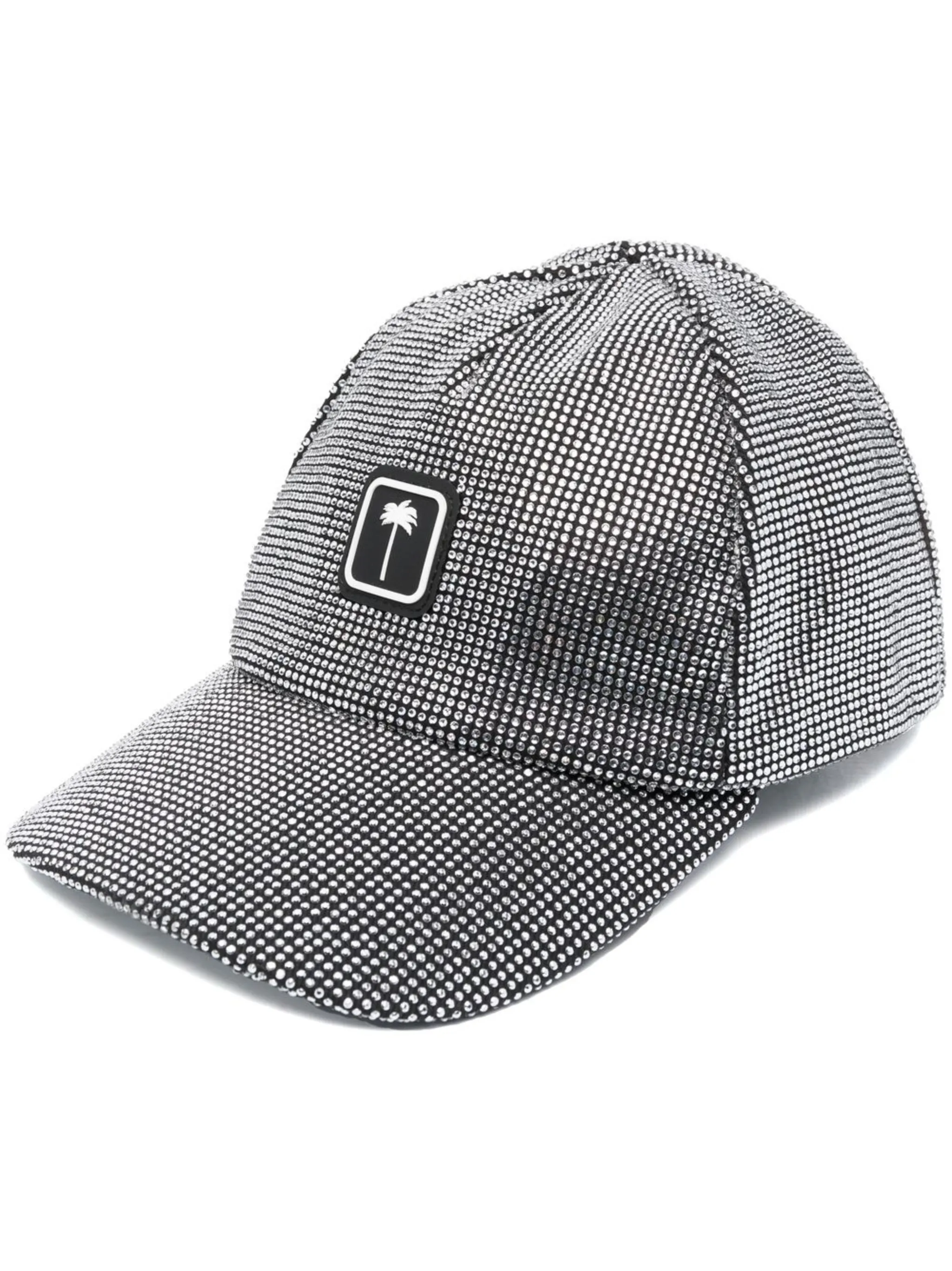 

Бейсболка с кристаллами Palm Angels, черный