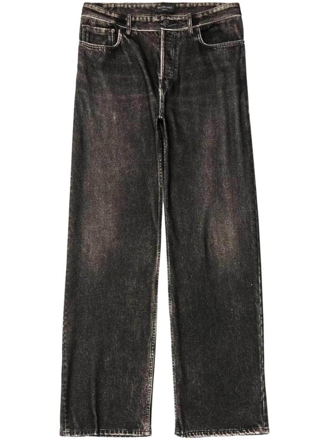 

Balenciaga широкие джинсы средней посадки, черный