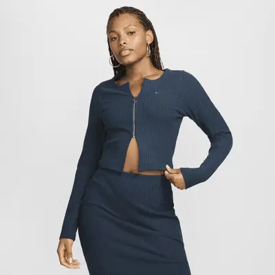 

Футболка Nike Sportswear Chill Rib, цвет Armory Navy/Armory Navy