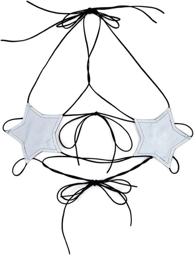 

Женский бра с вырезом и шнуровкой, Star Bra YYUNANG