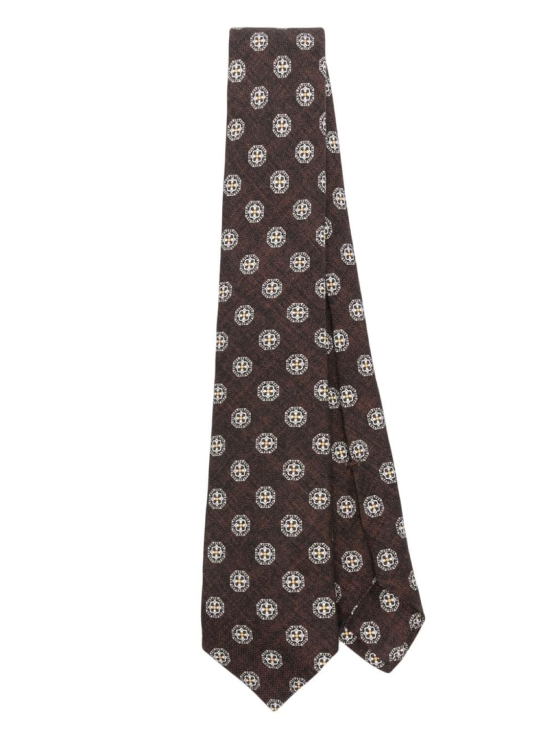 

Kiton шелковый галстук, коричневый