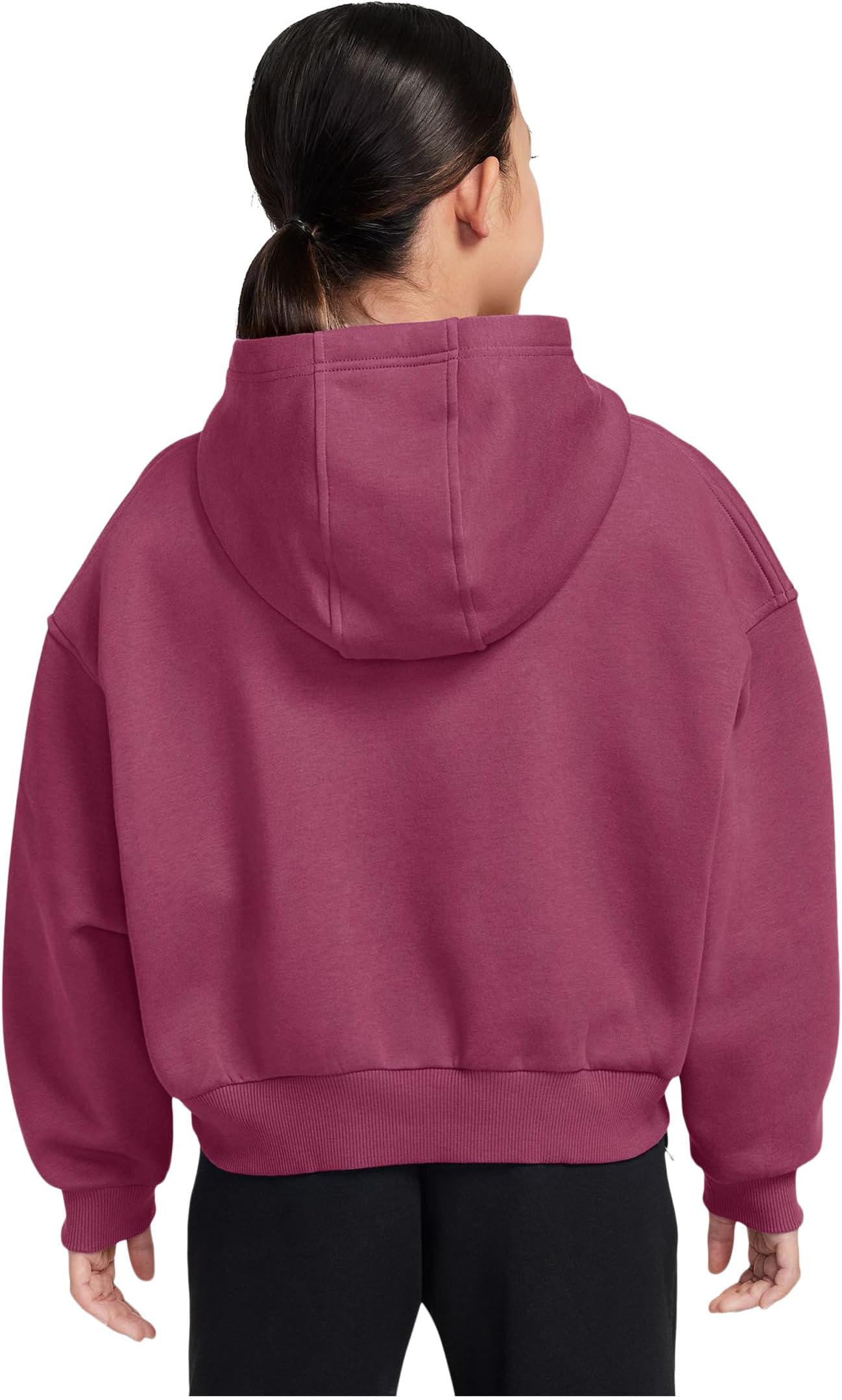 Худи Nike Kids Sportswear Club Fleece Oversized Hoodie, цвет Sweet Beet — фото 2