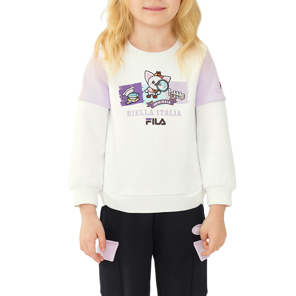 Толстовка для детей 3-7 лет FILA KIDS, белый — фото 4