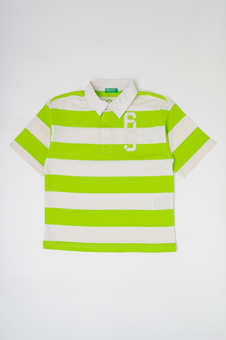 

Полосатая футболка с воротником United Colors Of Benetton, белый