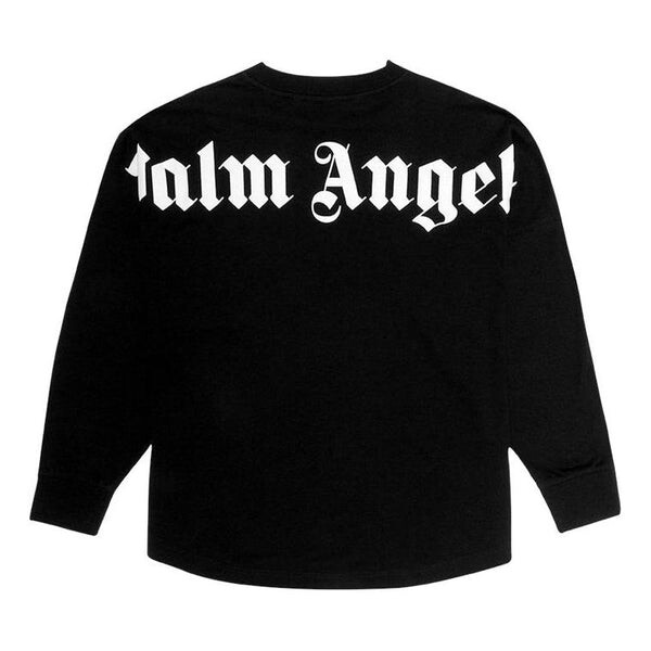 

Футболка Men's PALM ANGELS Back Large Logo Printing Long Sleeves Black, черный