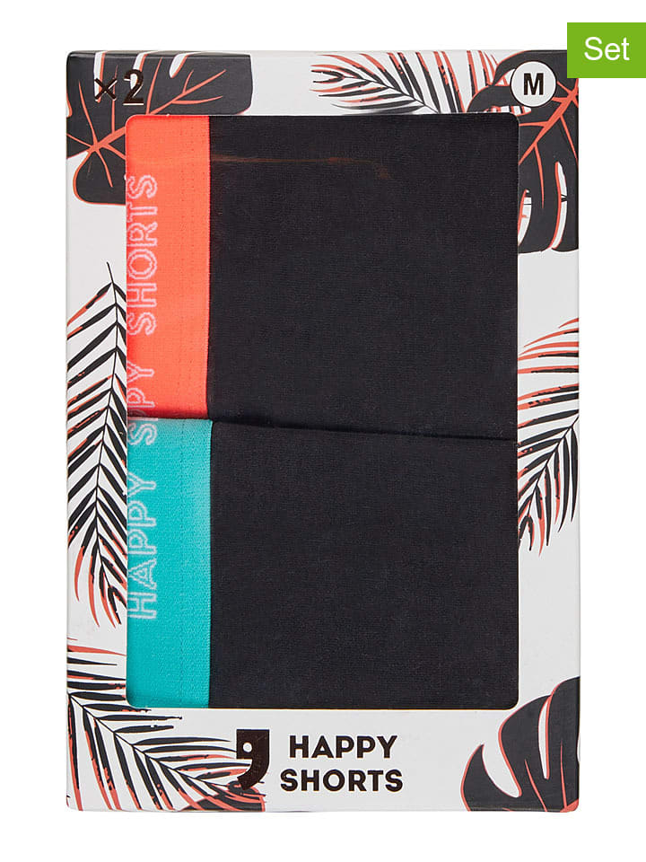 

Happy Shorts Комплект из 2 штук: боксерские трусы черного цвета
