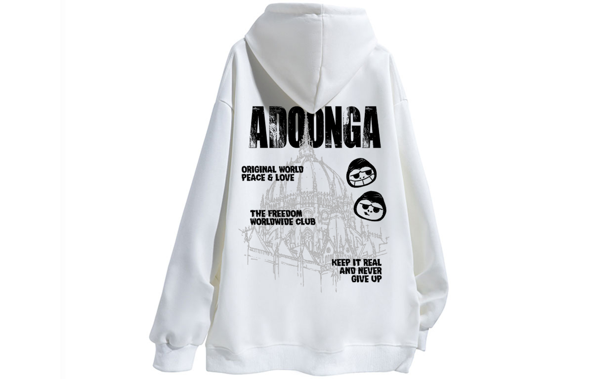 

Свитшот унисекс ADOONGA, белый (в комплекте повседневные брюки)