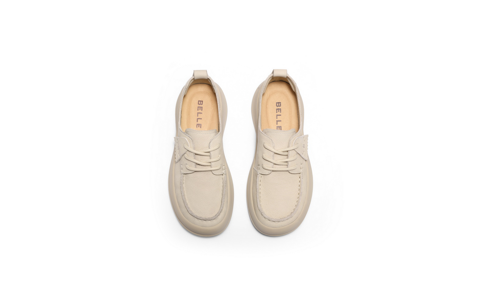 BELLE Женские повседневные туфли-лодочки серо-бежевого цвета, цвет Beige — фото 3