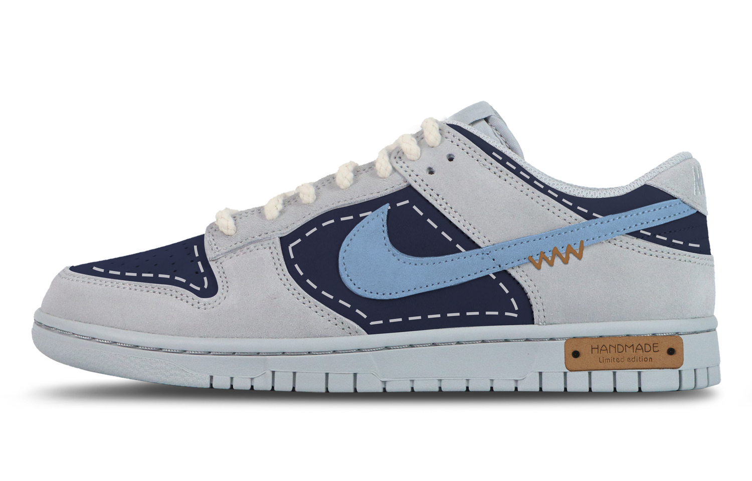 

Nike Кроссовки для скейтбординга Dunk с устойчивостью к истиранию, низкие, унисекс, сине-серые