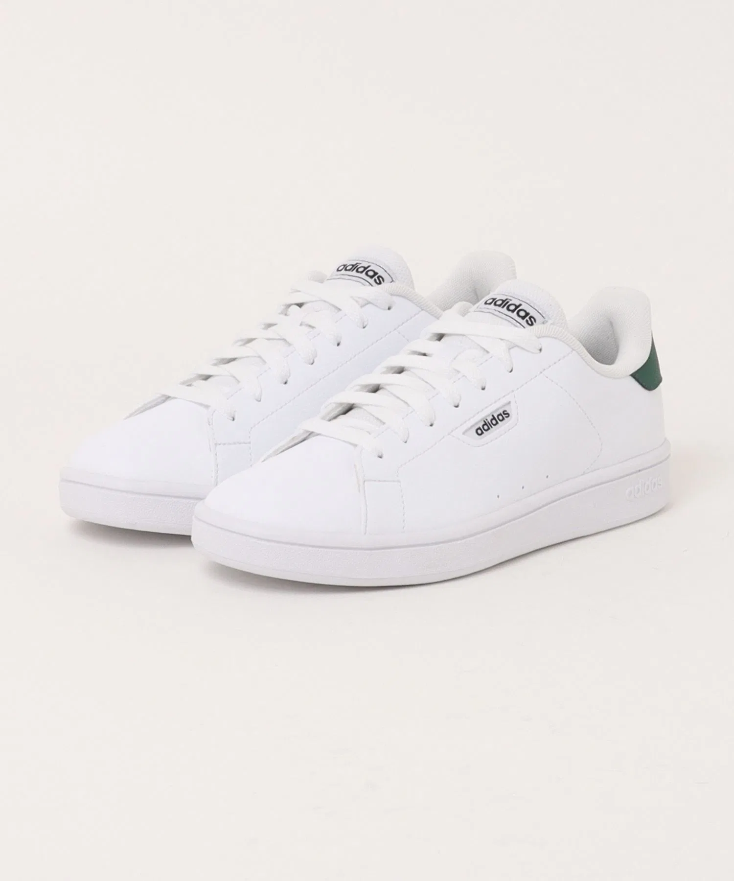 Мужские кроссовки Adidas Urban Court белые с зелёным
