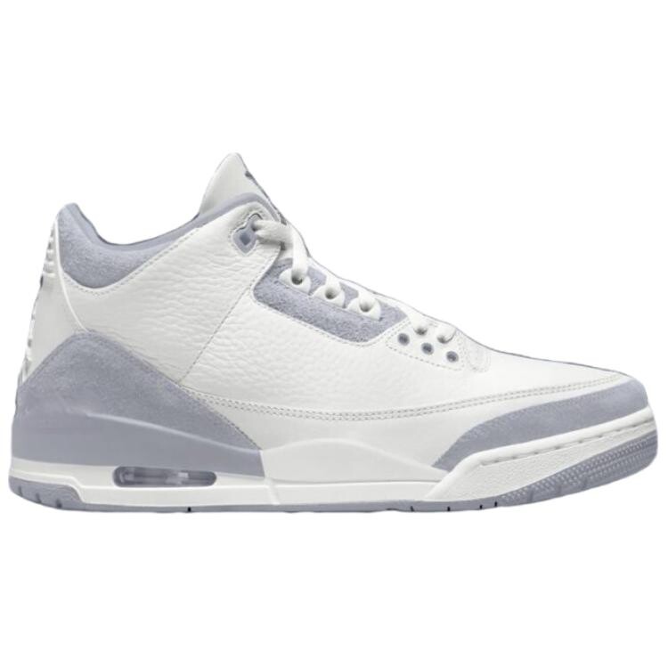 Кроссовки Air Jordan 3 Vintage Basketball Shoes Women's Mid-top White/gray, белый — фото 2