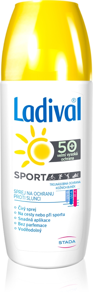 

Спортивный прозрачный защитный спрей для спортсменов Ladival, spf 50+ 150 мл