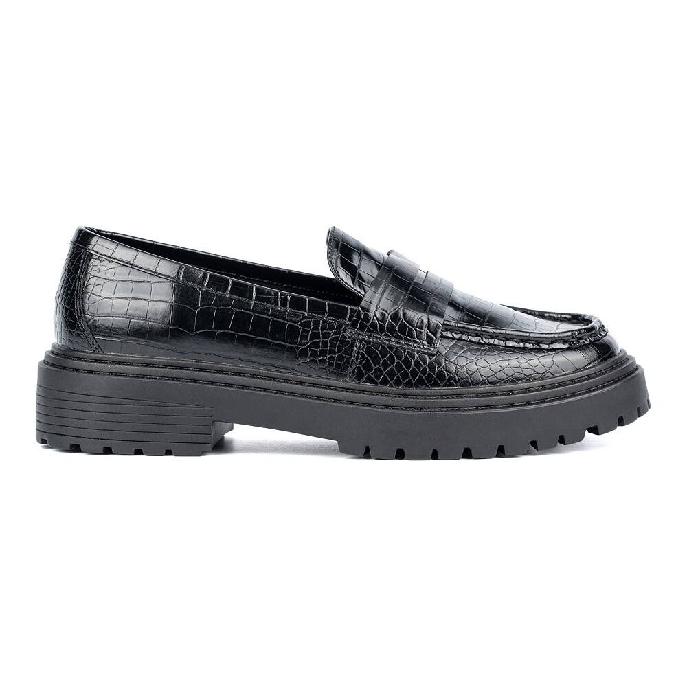 Женская мода на фигуру Широкие лоферы Ilissa Fashion to Figure, цвет Black Croc — фото 2