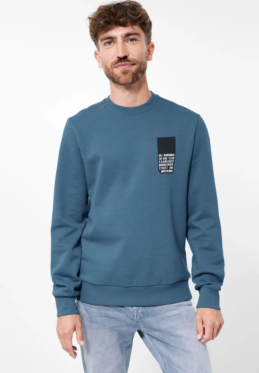 

Толстовка STREET ONE MEN, однотонная, цвет Shadow Blue