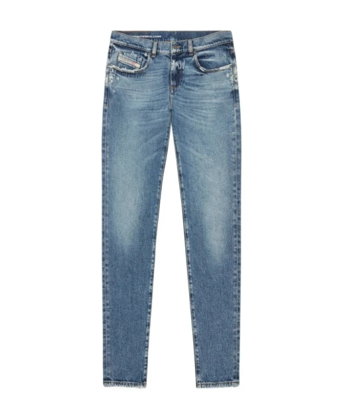 

Джинсы с пятью карманами, модель D-structure, мужские, 2019 год. Diesel, синий