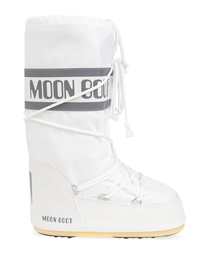 Женские сапоги Moon Boot высокие на платформе, белый