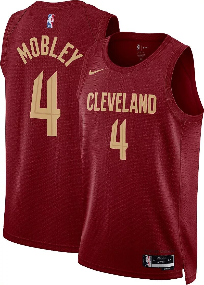 

Мужская красная майка Nike Cleveland Cavaliers Evan Mobley #4 Dri-FIT Swingman