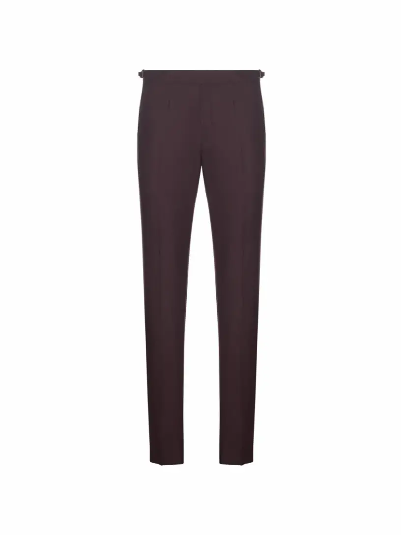

Шерстяные зауженные брюки Zegna, бордовый