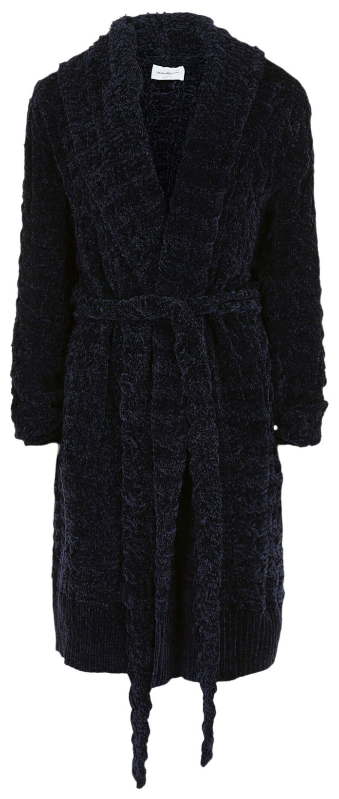 

Вязаный кардиган Ferragamo из синели, черный