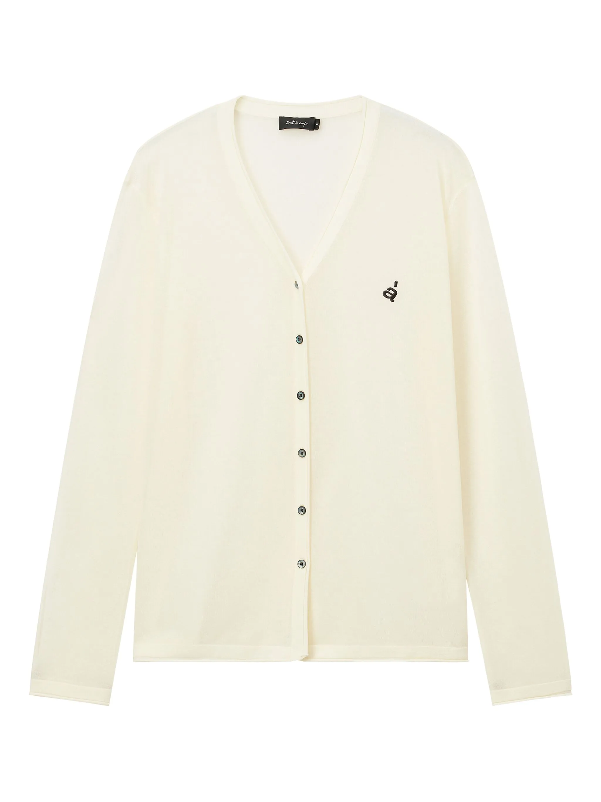 

Кардиган с вышитым логотипом Tout A Coup, желтый