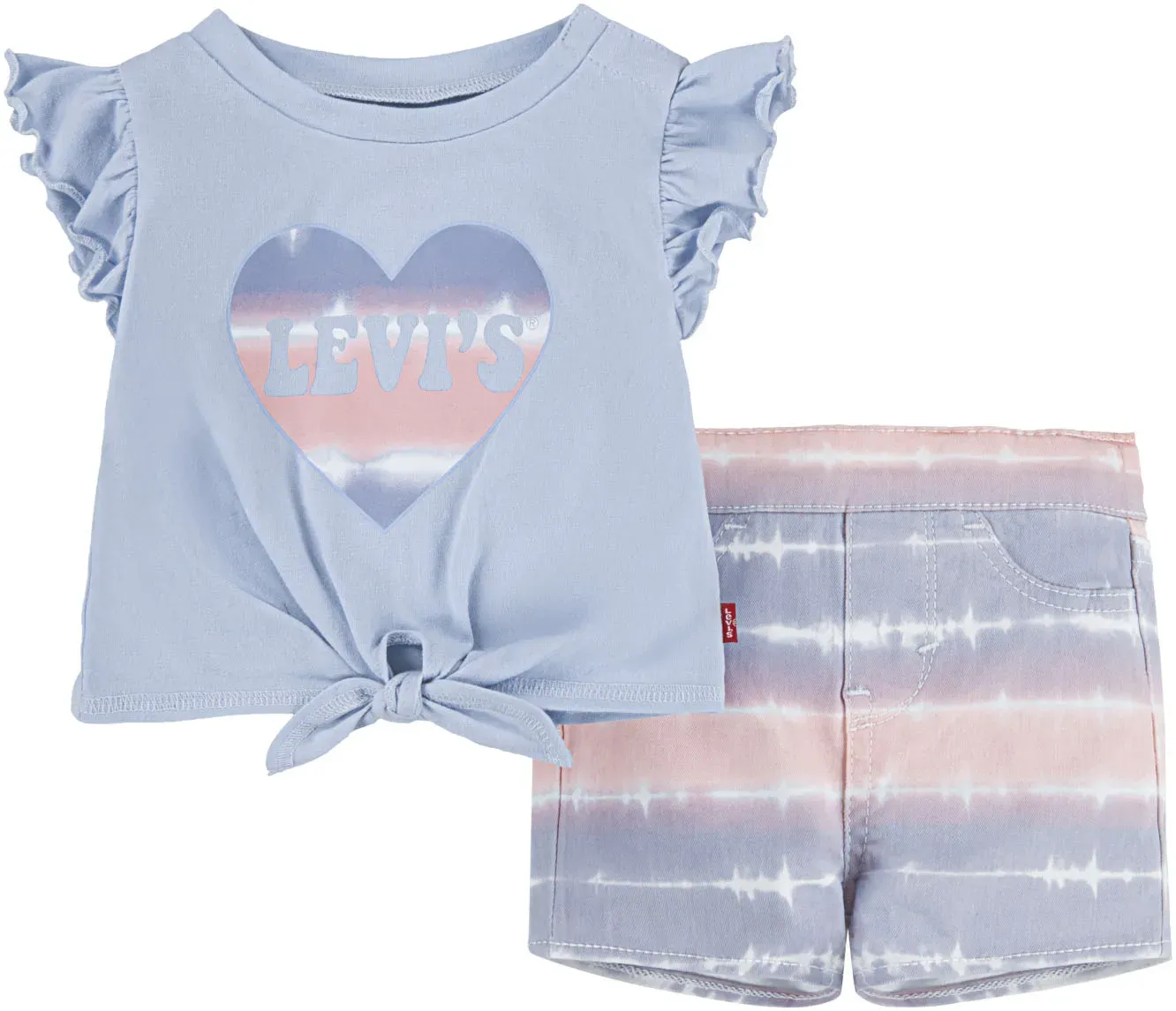 

Детский топ и шорты Levi's "LVG 2PCTEEWOVENSHORT", для маленьких девочек Levi'S Kids, цвет Mistylilac
