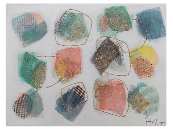

Картина KUNSTLOFT handgemalt Buntes Zusammenspiel цвет multicolor/weiß