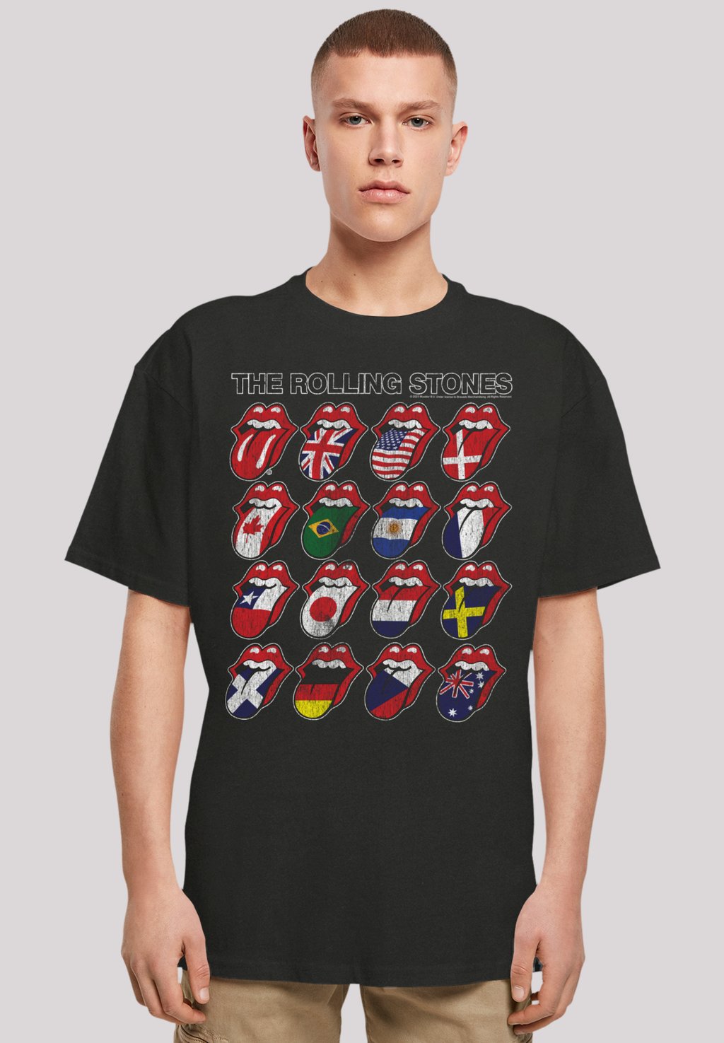 

Футболка с принтом THE ROLLING STONES VOODOO LOUNGE TONGUES F4NT4STIC, черный