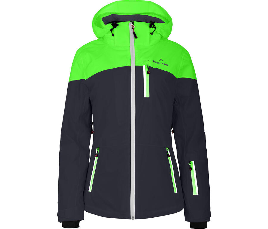 

BERGSON Женская утепленная горнолыжная куртка, водонепроницаемость 20 000 мм водяного столба, синяя