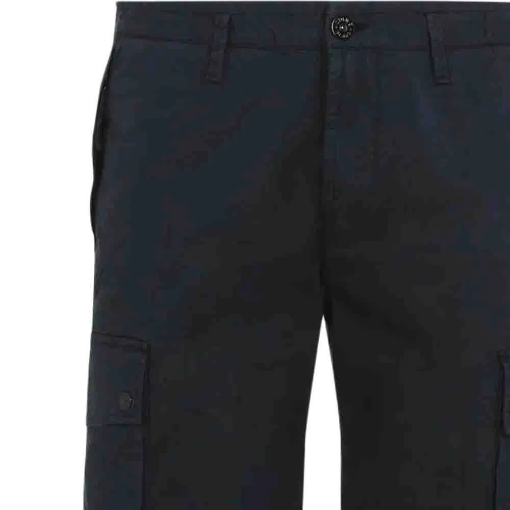 Шорты бермуды карго с zip-карманами Stone Island Marine Blue — фото 4