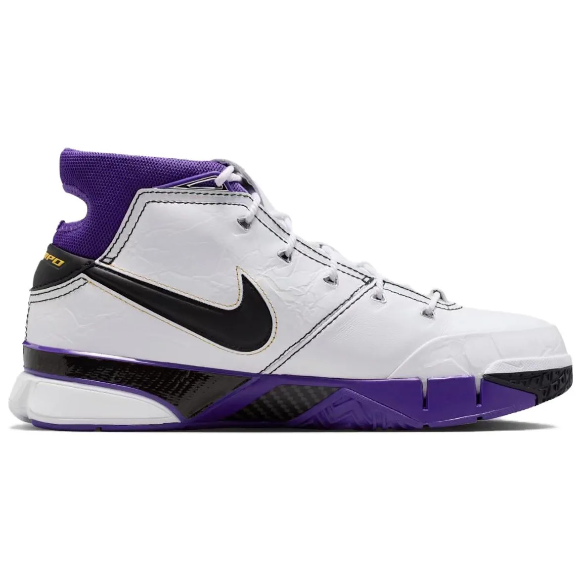 Nike Кроссовки баскетбольные Zoom Kobe 1 High top Vintage мужские белые фиолетовые черные 2026 Edition — фото 3
