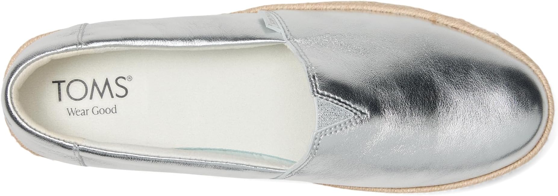 Лоферы TOMS Valencia, цвет Silver Metallic — фото 2
