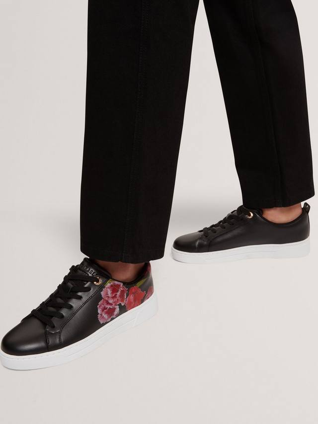 Prinell кожаные кроссовки с цветочным принтом Ted Baker, Black/Multi — фото 2