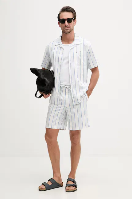 Рубашка с принтом в полоску SUMMER Tommy Hilfiger, синий — фото 2