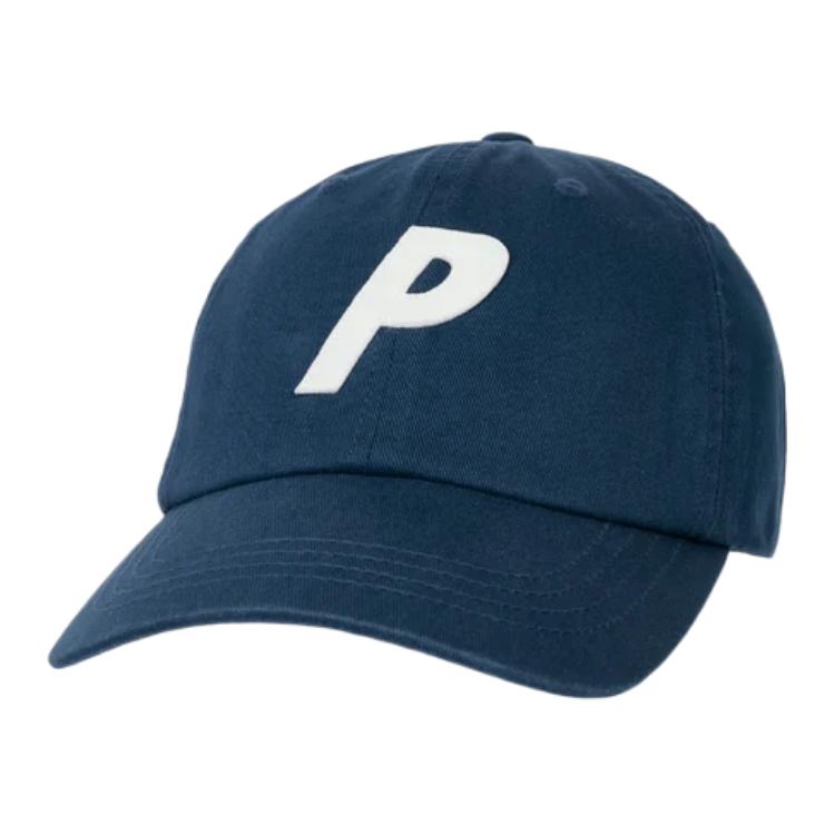 

Стираная хлопковая твил бейсболка Unisex PALACE, синий